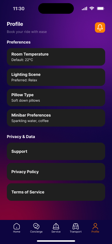 Profile Settings